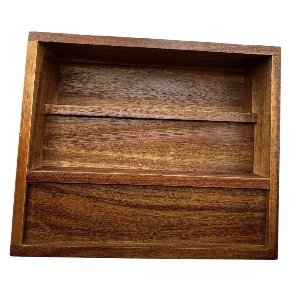 3-Tier Wood Display Riser Set of 2 Tiered Wooden Stands 9